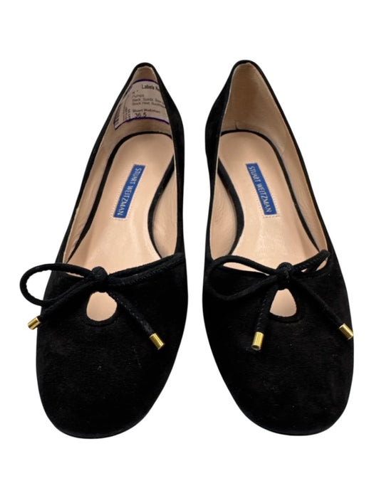 Stuart Weitzman Shoe Size 36.5 Black Suede Bow detail Cut Out Pumps Black / 36.5