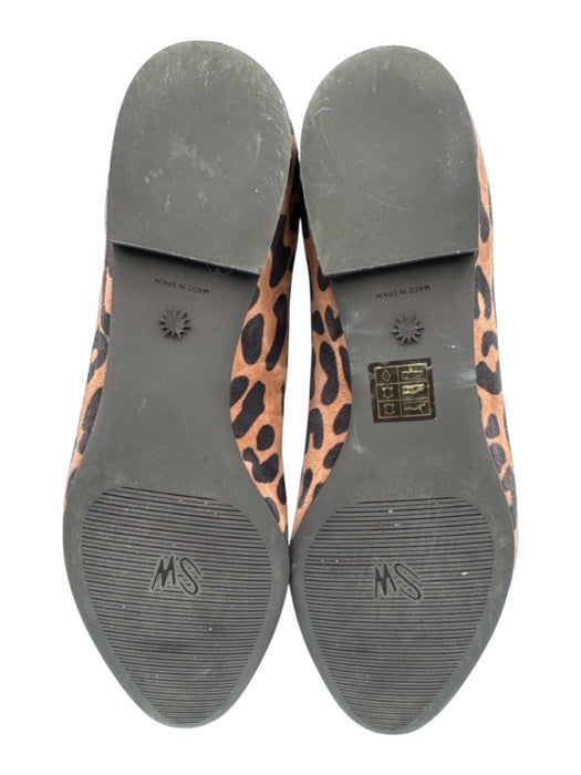 Stuart Weitzman Shoe Size 6 Brown & Gray Suede Bow detail Animal Print Flats Brown & Gray / 6