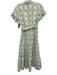 J. Marie Size XS White, Green & Blue Polyester Short Sleeve 1/2 Sleeve Dress White, Green & Blue / XS