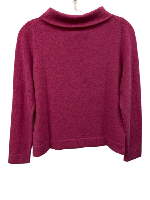 Hobbs Size S Magenta Pink Wool & Cashmere Knit Turtleneck Wide Neck Sweater Magenta Pink / S