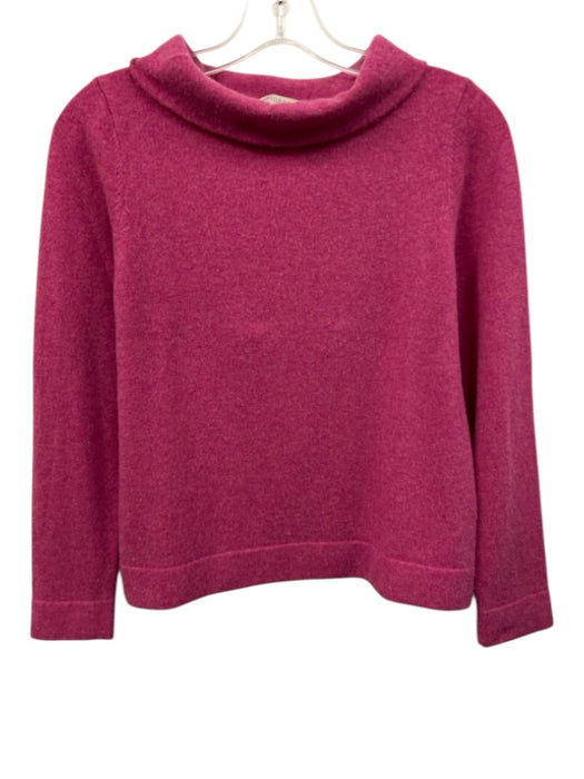 Hobbs Size S Magenta Pink Wool & Cashmere Knit Turtleneck Wide Neck Sweater Magenta Pink / S