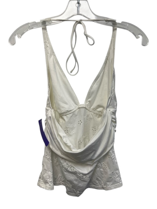 Lauren Ralph Lauren Size 14 White Polyester Blend Tie Neck Halter Swimsuit White / 14