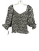 Faithfull the Brand Size 10 Black & White Linen Zebra Stripe Shirred Top Black & White / 10