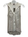 Helmut Size P Cream White & Beige Cotton Fabric Block Sleeveless Button Up Top Cream White & Beige / P