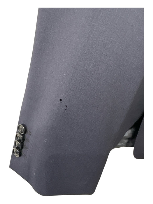 Boss Navy Wool Blend Solid 2 Button Men's Blazer 50