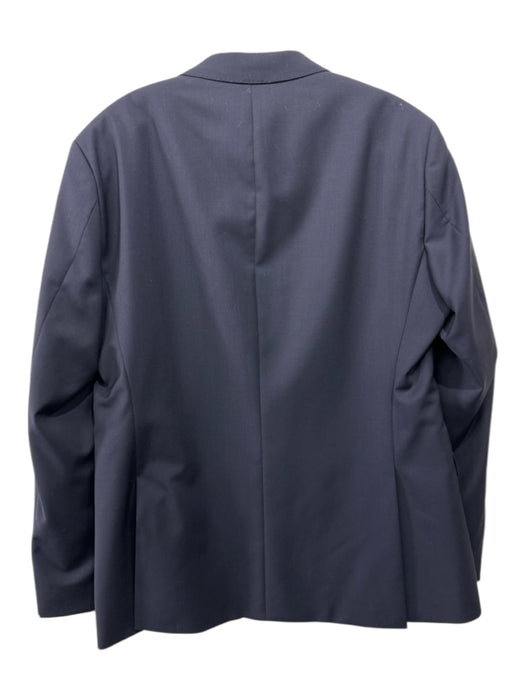 Boss Navy Wool Blend Solid 2 Button Men's Blazer 50