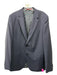 Boss Navy Wool Blend Solid 2 Button Men's Blazer 50