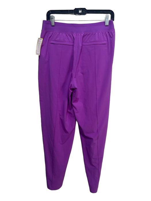 Athleta Size 6 Purple Polyester Blend Elastic Waist Pintuck Tapered Pants Purple / 6