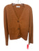 Naadam Size M Orange Cashmere V Neck Front Pocket Button Down Cardigan Orange / M