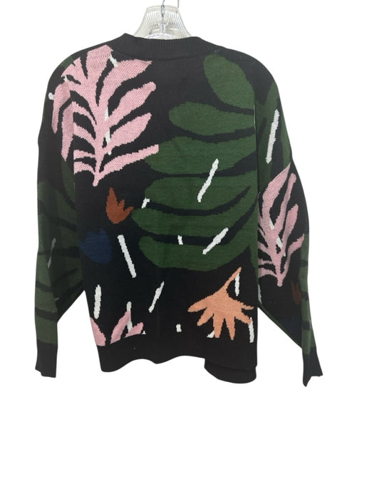 Bel Kazan Size One Size Green, Pink, Black wool & acrylic blend Cardigan Green, Pink, Black / One Size