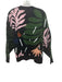 Bel Kazan Size One Size Green, Pink, Black wool & acrylic blend Cardigan Green, Pink, Black / One Size