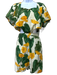 Farm Rio Size L Yellow, Green & Cream Linen Short Sleeve floral & leaves Romper Yellow, Green & Cream / L