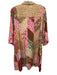 Kachel x Anthropologie Size 12 Peach, Pink & Multi Silk Long Sleeve Dress Peach, Pink & Multi / 12