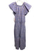 Omika Size L Lavender, Pink & Multi Cotton Short Sleeve Floral Maxi Dress Lavender, Pink & Multi / L