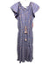 Omika Size L Lavender, Pink & Multi Cotton Short Sleeve Floral Maxi Dress Lavender, Pink & Multi / L