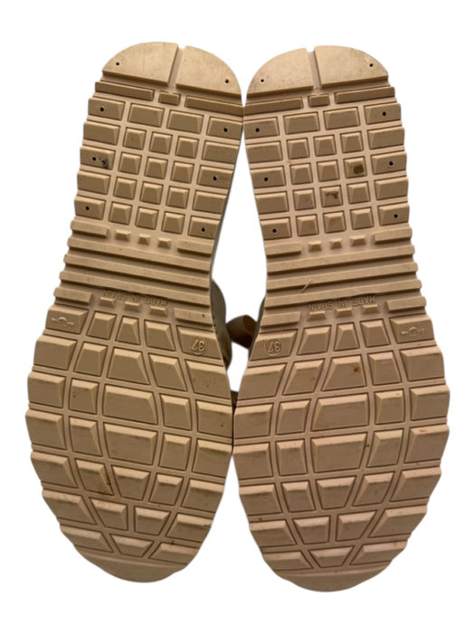 Free People Shoe Size 37 Beige, Gray, White Suede & Canvas Rubber Sole Sandals Beige, Gray, White / 37