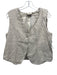 Tuckernuck Size L Oatmeal Beige Linen V Neck Cropped Vest Top Oatmeal Beige / L