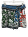 Agua Bendita Size L Blue, Red, Green Viscose Blend Tie Floral High Rise Shorts Blue, Red, Green / L