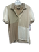 Tuckernuck Size Large Tan & cream Cotton Short Sleeve Color Block Polo Top Tan & cream / Large