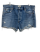 Citizens of Humanity Size 33 Medium Wash Cotton Denim High Rise Raw Hem Shorts Medium Wash / 33