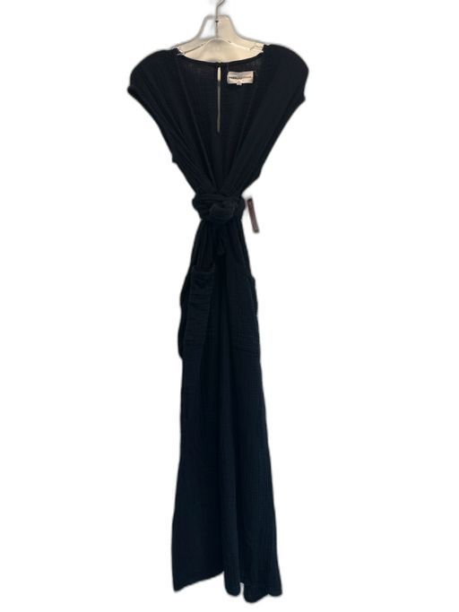 Mara Hoffman SWIM Size Large Navy Blue Cotton Sleeveless Gauze Wide Leg Dress Navy Blue / Large