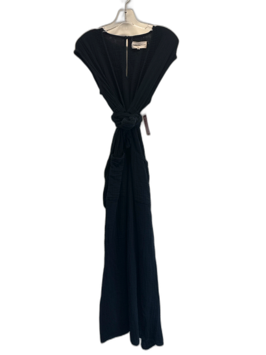 Mara Hoffman SWIM Size Large Navy Blue Cotton Sleeveless Gauze Wide Leg Dress Navy Blue / Large