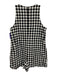 Tuckernuck Size L Black & White Cotton Gingham Sleeveless Tie Detail Mini Romper Black & White / L