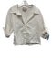 Tuckernuck Size L White Cotton Half Sleeve Collar Button Up Cropped Top White / L