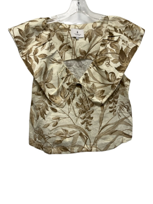 Tuckernuck Studio McGee Size L Beige & Cream Linen & Cotton Cap Sleeve Top Beige & Cream / L