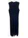 Pomander Place Size L Navy Blue Polyester Blend Knit Ribbed Sleeveless Dress Navy Blue / L