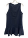 Pomander Place Size M Navy Blue Polyester Sleeveless V Neck Ruffle Hem Dress Navy Blue / M