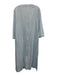 Pomander Place Size XL Light Blue Cotton Long Sleeve Check Pattern V Neck Dress Light Blue / XL