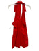 Maeve Size L Red Viscose Blend Sleeveless Large Pockets Button Up Mini Dress Red / L