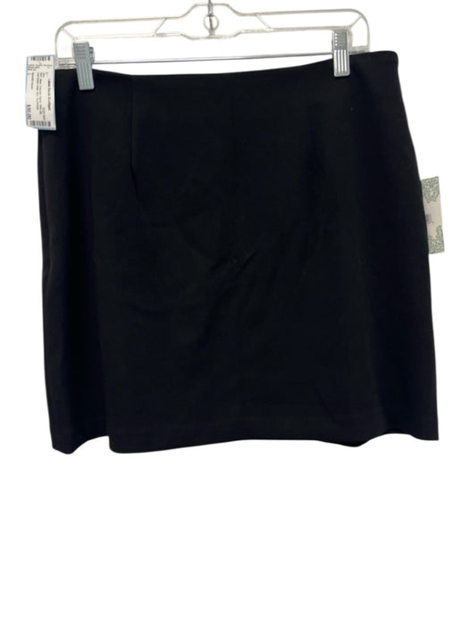 Hyacinth House Size L Black Polyester Blend Side Zip Gold Button Detail Skirt Black / L
