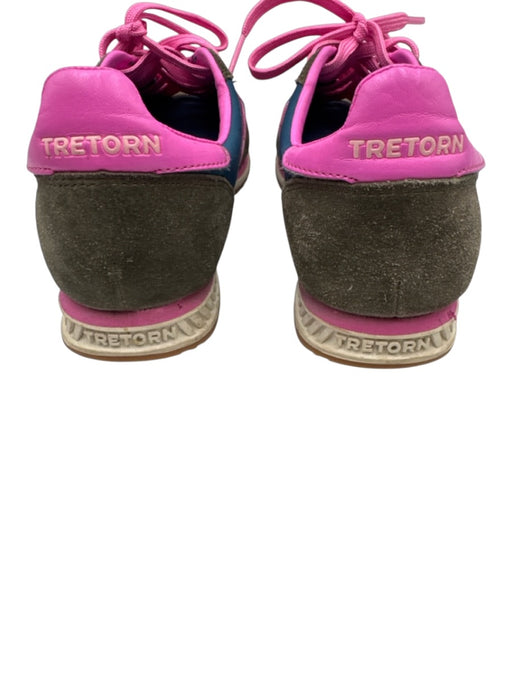 Tretorn Shoe Size 7 Gray, Blue, Pink Suede Nylon Color & Fabric Block Sneakers Gray, Blue, Pink / 7