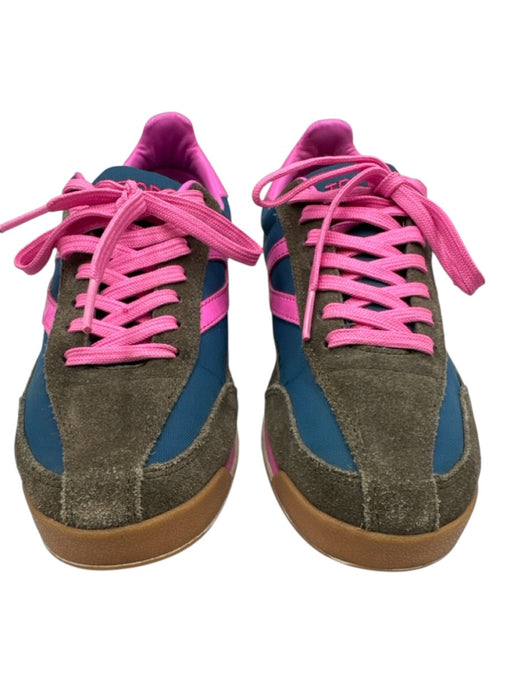 Tretorn Shoe Size 7 Gray, Blue, Pink Suede Nylon Color & Fabric Block Sneakers Gray, Blue, Pink / 7