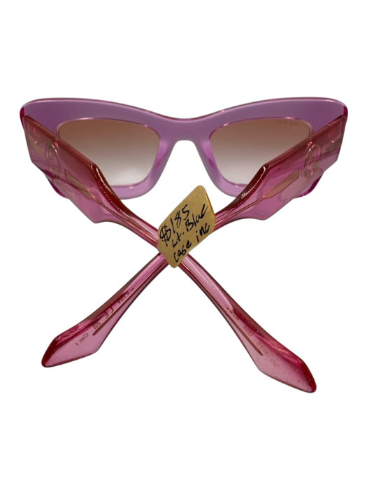 Gucci Hot pink Acetate Cat Eye Chunky Clear Sunglasses Hot pink