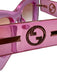 Gucci Hot pink Acetate Cat Eye Chunky Clear Sunglasses Hot pink