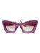 Gucci Hot pink Acetate Cat Eye Chunky Clear Sunglasses Hot pink