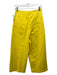 Tibi Size 4 Yellow Cotton High Rise hook & zip Straight Wide Cut Pants Yellow / 4