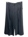 Tibi Size 4 Black Polyester Hook & Zip Pleated High Rise Cropped Pants Black / 4