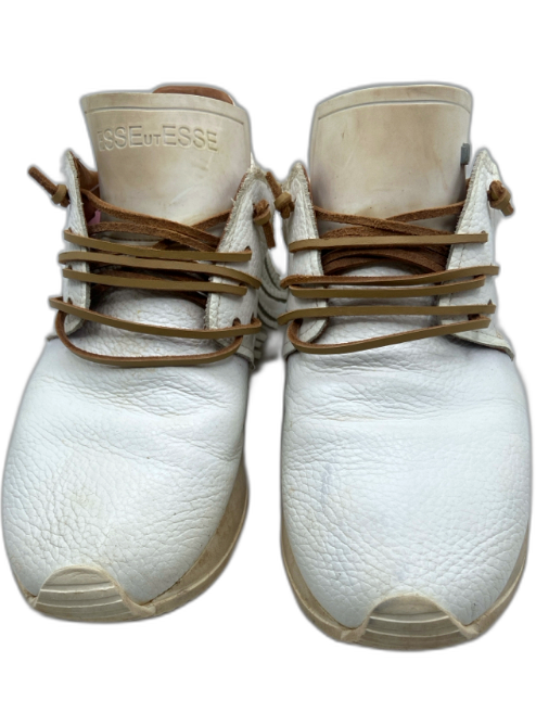 Esse Ut Esse Shoe Size 39 Cream & Brown Leather Fringe lace up Low Top Sneakers Cream & Brown / 39