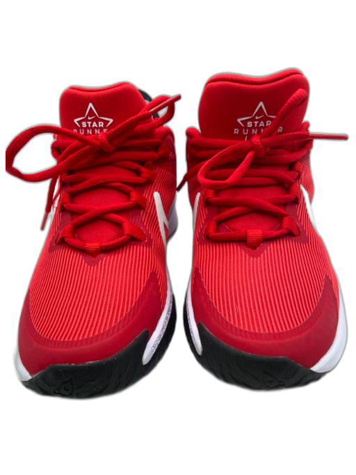 Nike Shoe Size 6.5 Red, White, Black Synthetic Knit Lace Up Low Top Sneakers Red, White, Black / 6.5