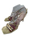 Gucci Shoe Size 38.5 Gold & Red Leather Stiletto Hearts Ankle Buckle Pumps Gold & Red / 38.5