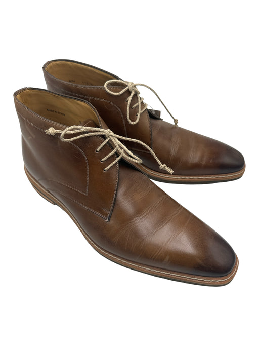 Mezlan Shoe Size 11.5 Brown Leather Solid Chukka Men's Shoes 11.5