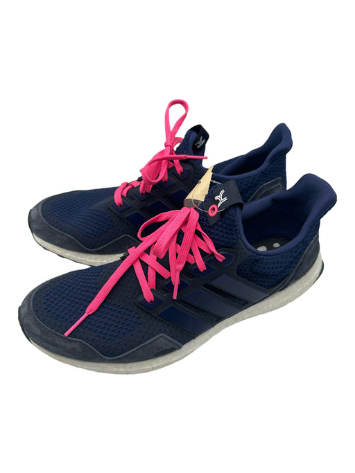 Adidas Shoe Size 11.5 Navy & Pink Synthetic Solid Athletic Sneaker Men's Shoes 11.5