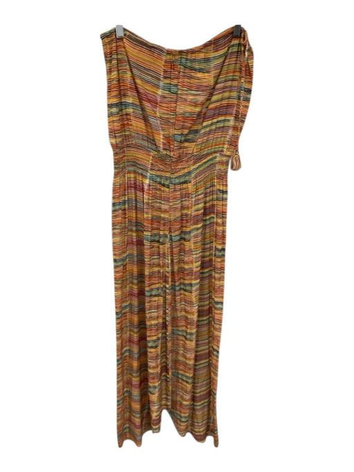 Calypso St. Barth Size Medium Orange, Green, Pink Polyester Strapless Midi Dress Orange, Green, Pink / Medium