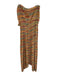 Calypso St. Barth Size Medium Orange, Green, Pink Polyester Strapless Midi Dress Orange, Green, Pink / Medium