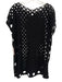 Seafolly Size One Size Black Cotton Cap Sleeve Crochet Circles Coverup swimwear Black / One Size