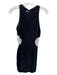 Maniere De Voir Size 2 Black Cotton & Polyester Sheer Detail Ribbed Velvet Dress Black / 2